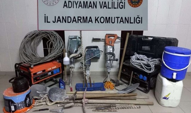 Birinci derece sit alanında kaçak kazı operasyonu: 7 gözaltı