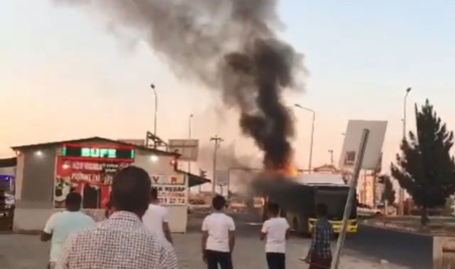 Diyarbakır'da şehir içi toplu taşıma aracında korkutan yangın