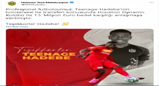 Hadebe, Houston Dynamo'ya transfer oldu