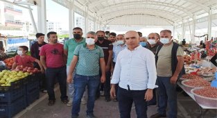 Kahta'daki pazarcılardan hal pazarında perakende satışa tepki