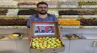 Malatyalı gariban esnaftan İmamoğlu'na kayısı hediyesi
