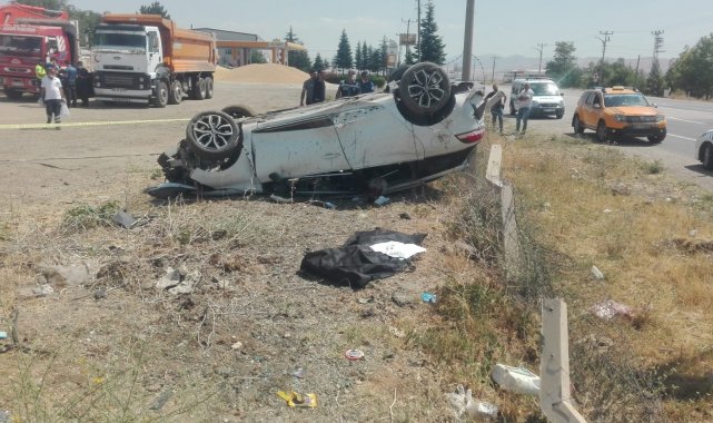 Elazığ'da otomobil takla attı: 1 ölü, 3 yaralı