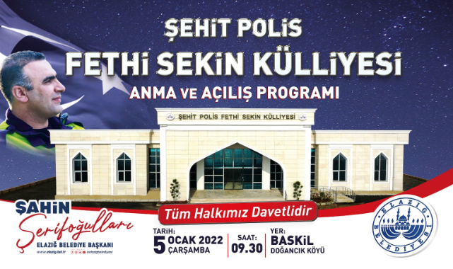 Şehit Fethi Sekin Külliyesi Açılıyor