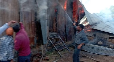 Maden Kızıltepe'de Korkutan Yangın