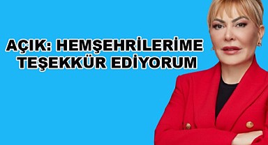 PROF. DR. YASEMİN AÇIK: ŞEHRİMİZE HİZMET ETMEYE DEVAM EDECEĞİM