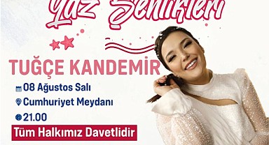 Elazığ Belediyesi Yaz Şenlikleri'nde Tuğçe Kandemir Rüzgarı Esecek