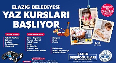 Elazığ Belediyesi yaz kursları başlıyor
