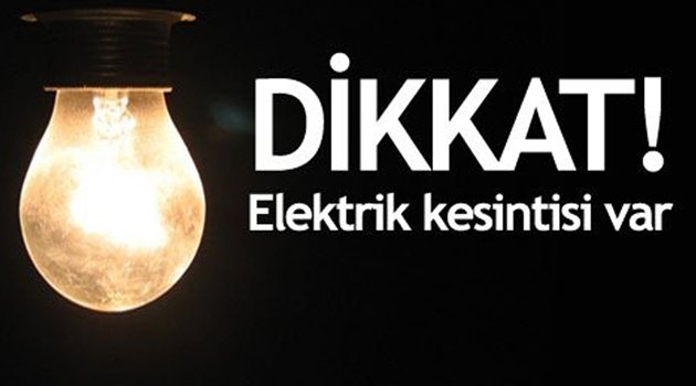 ELAZIĞ’DA ELEKTRİK KESİNTİSİ