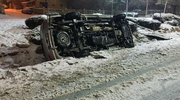 KAR YAĞIŞI KAZALARI ARTIRDI