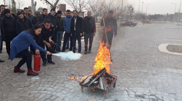 KÜLTÜR PARKTA YANGIN TATBİKAT