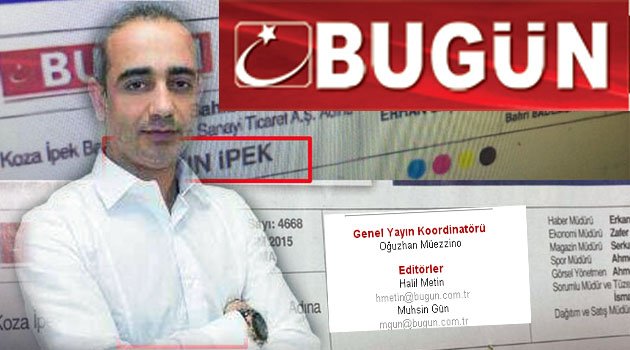 OĞUZHAN MÜZZİNO BUGÜN GAZETESİ GENEL YAYIN KOORDİNATÖRÜ OLDU