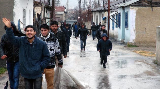 SURİYELİLERİN ODUN KAPMA İZDİHAMI