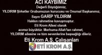 YILDIRIM AİLESİNİN ACI KAYBI