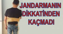 BELİNE SARDIĞI ESRARLA YAKALANDI