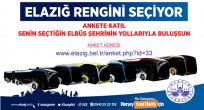 ELAZIĞ BELEDİYESİ ELBÜS RENG SEÇİMİ İÇİN ANKET BAŞLATTI