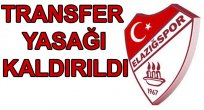 ELAZIĞSPOR’UN TRANSFER YASAĞI KALKTI