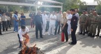 İTFAİYE MÜDÜRLÜĞÜ'NDEN ASKERİ HASTANE PERSONELİNE EĞİTİM
