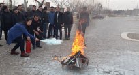 KÜLTÜR PARKTA YANGIN TATBİKAT
