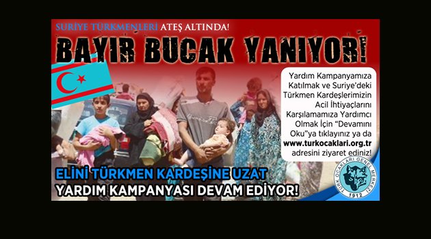 TÜRK OCAKLARINDAN TÜRKEMNLERE YARDIM ÇAĞRISI