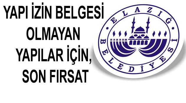 YAPI İZİN BELGESİNDE SON GÜN 31 ARALIK